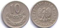 10 грошей 1949 Cu-Ni